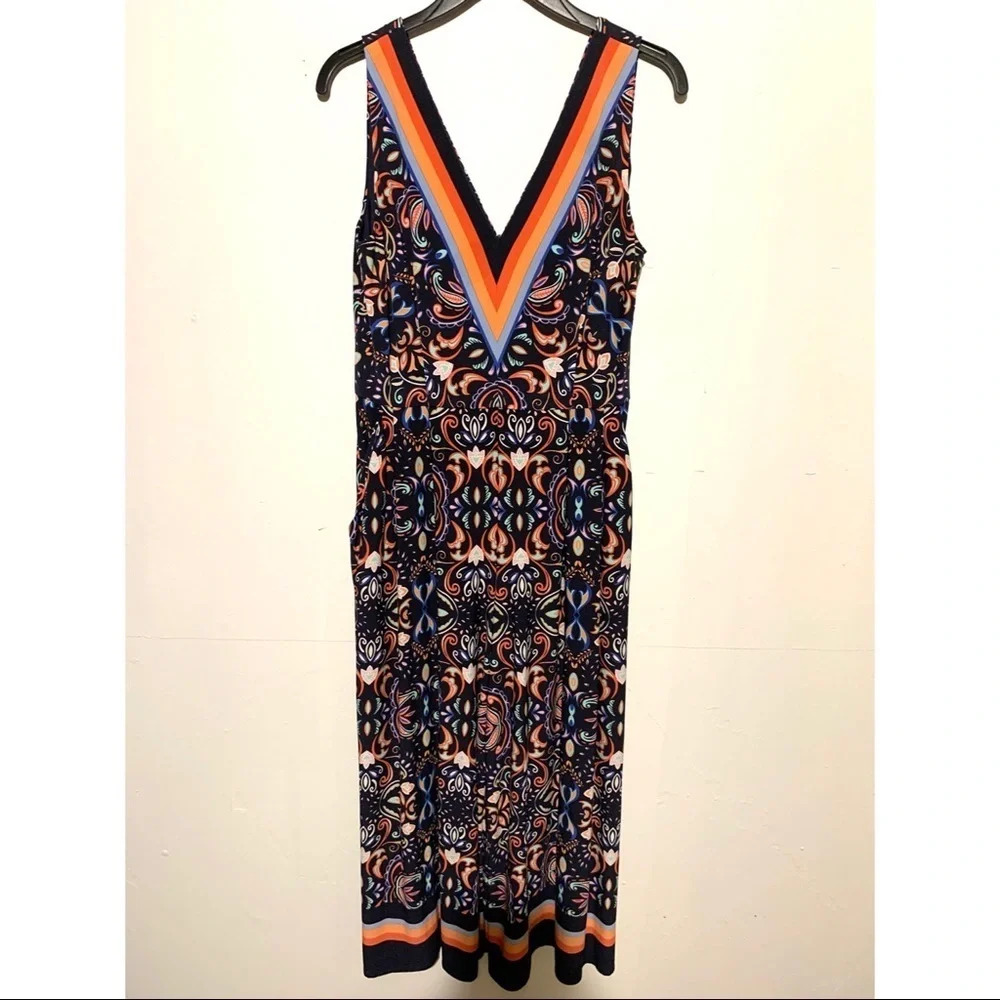 Vince Camuto Floral Sleeveless Jumpsuit size 8